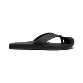 Barbados Black/Steel Grey Leather Flip-Flop | Men KEEN Water