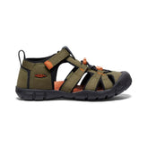 Big Kids' Seacamp II CNX Dark Olive/Gold Flame Sandal | Kids KEEN Playground