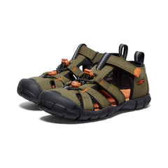 Big Kids' Seacamp II CNX Dark Olive/Gold Flame Sandal | Kids KEEN Water