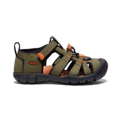 Little Kids' Seacamp II CNX Dark Olive/Gold Flame Sandal | Kids KEEN Water