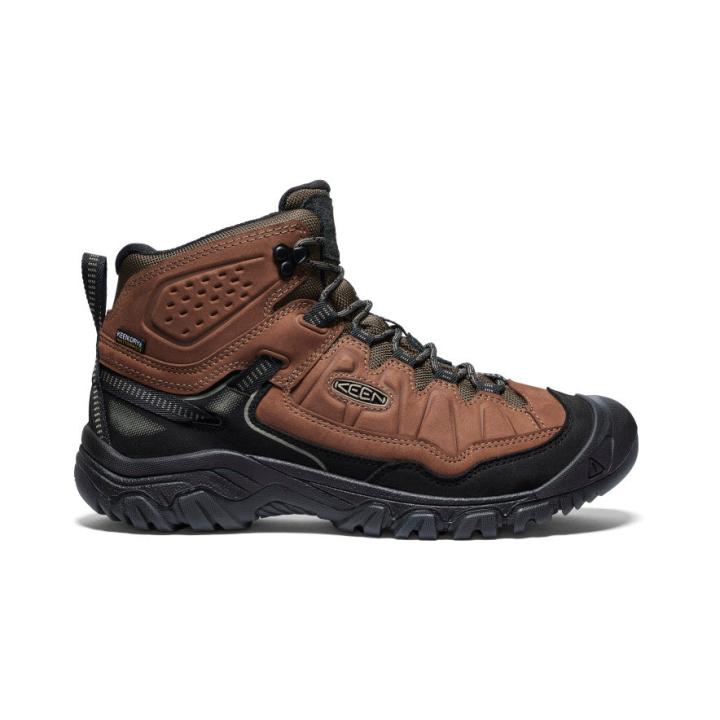 Targhee IV Mid Height Waterproof Bison/Black Leather Hiking Boot | Men KEEN Boots