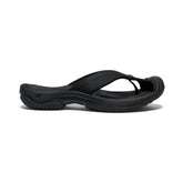 Waimea Black/Black Leather Flip-Flop | Men KEEN Sandals