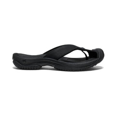 Waimea Black/Black Leather Flip-Flop | Men KEEN Sandals