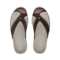 Waimea Java/Plaza Taupe Leather Flip-Flop | Men KEEN Sandals