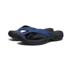 Waimea Naval Academy/Black Leather Flip-Flop | Men KEEN Sandals
