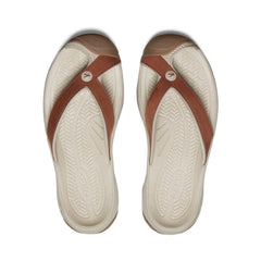 Waimea Sorrel Horse/Plaza Taupe Leather Flip-Flop | Women KEEN Slip-Ons