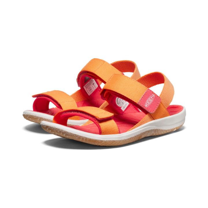 Big Kids' Elle Backstrap Tangerine/Cayenne Sandal | Kids KEEN Big Kids’