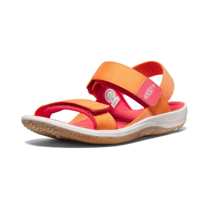 Big Kids' Elle Backstrap Tangerine/Cayenne Sandal | Kids KEEN Big Kids’