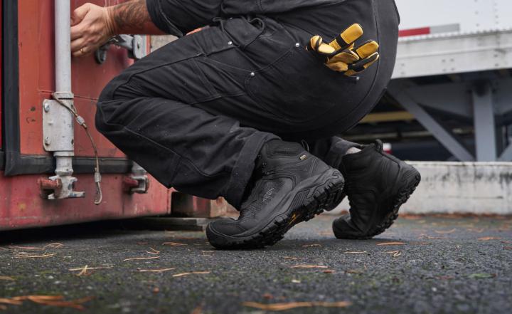 Black Work Boots, Soft Toe - Reno Mid KBF WP | Men KEEN Boots
