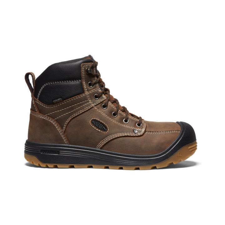 Brown Work Boots - Fort Wayne 6" WP Soft Toe | Men KEEN Boots