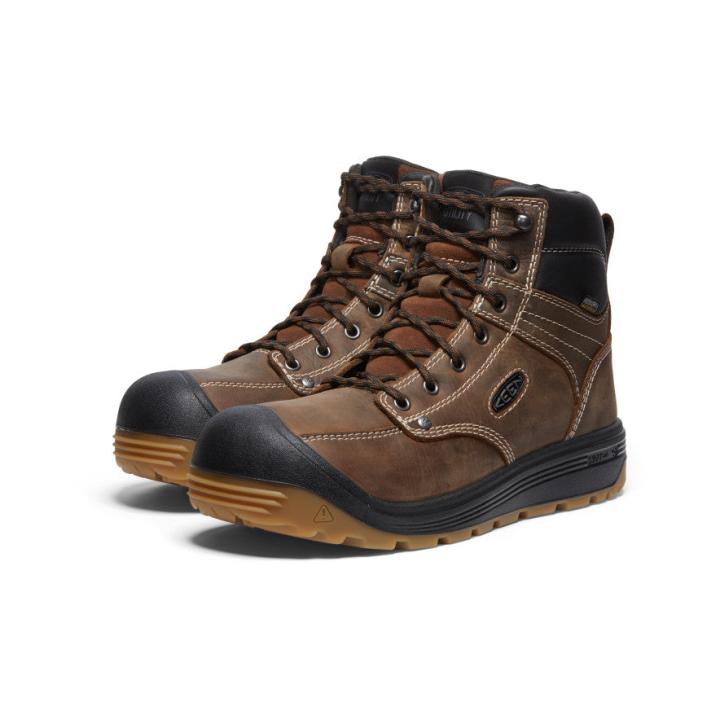 Brown Work Boots - Fort Wayne 6" WP Soft Toe | Men KEEN Boots