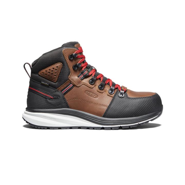 Brown Work Boots - Red Hook Mid WP | Men KEEN Boots