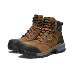 Evanston Boot 6" Waterproof Bison/Black Leather Work Boot | Men KEEN Boots