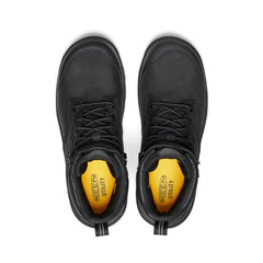 Evanston Boot 6" Waterproof Black/Black Leather Work Boot | Men KEEN Boots