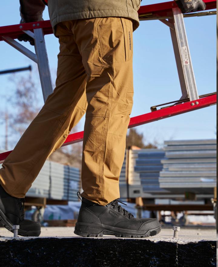 Evanston Boot 6" Waterproof Black/Black Leather Work Boot | Men KEEN Boots