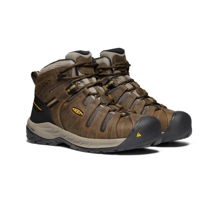 Flint II Boot (Steel Toe) Cascade Brown/Golden Rod | Men KEEN Boots