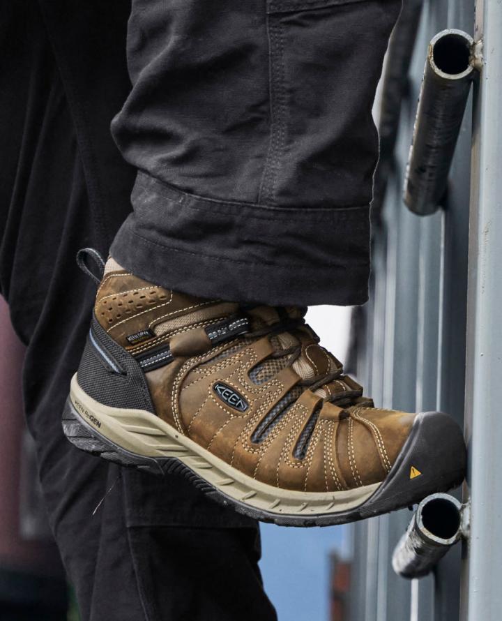 Flint II Waterproof Boot (Steel Toe) Cascade Brown/Orion Blue | Men KEEN Boots