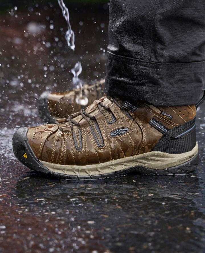 Flint II Waterproof Boot (Steel Toe) Cascade Brown/Orion Blue | Men KEEN Boots