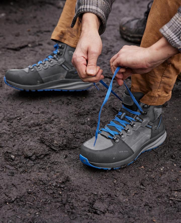 Grey Work Boots - Red Hook Mid WP | Men KEEN Boots