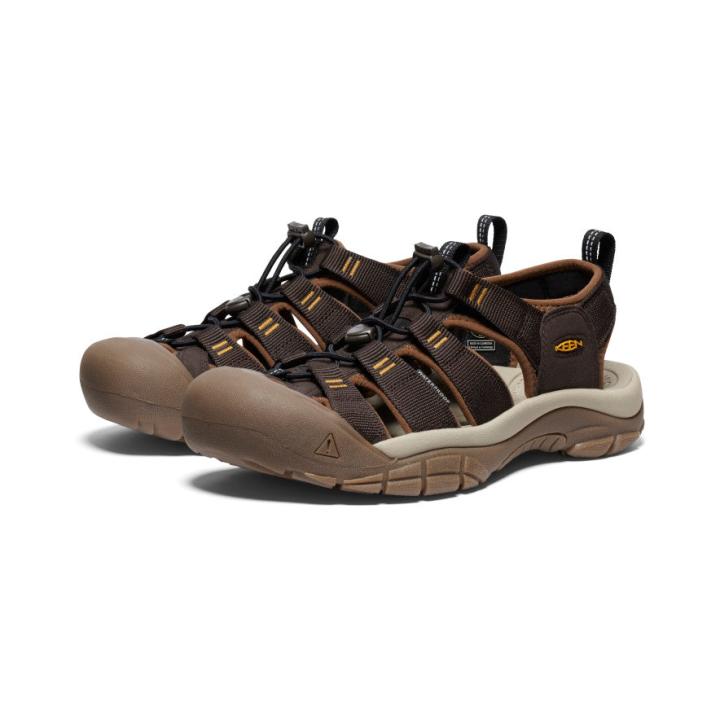 Newport H2 Java/Golden Yellow Closed Toe Sandal | Men KEEN Hike