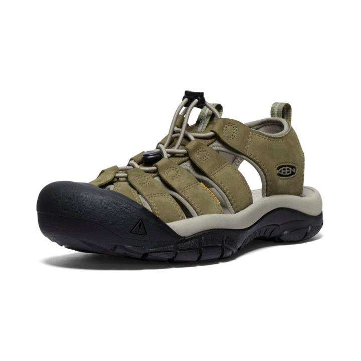 Newport Martini Olive/Brindle Leather Closed Toe Sandal | Men KEEN Hike