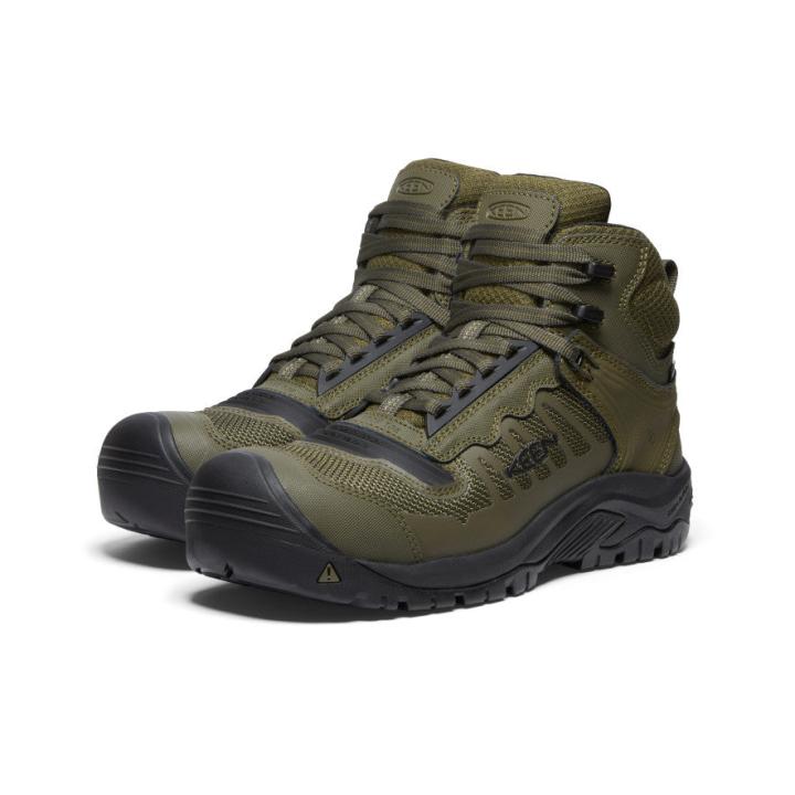Olive Green Work Boots - Reno Mid KBF WP | Men KEEN Boots