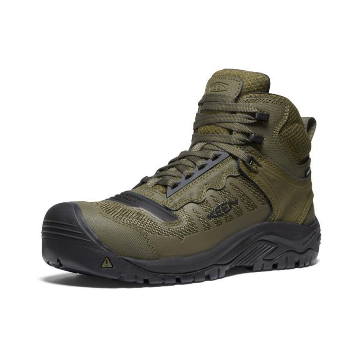 Olive Green Work Boots - Reno Mid KBF WP | Men KEEN Boots