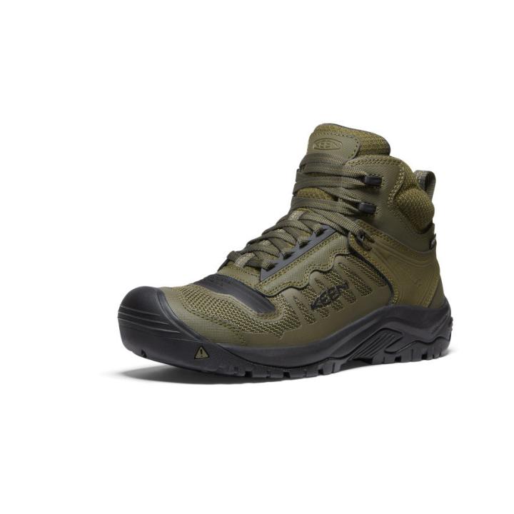 Olive Green Work Boots, Soft Toe - Reno Mid KBF WP | Men KEEN Boots
