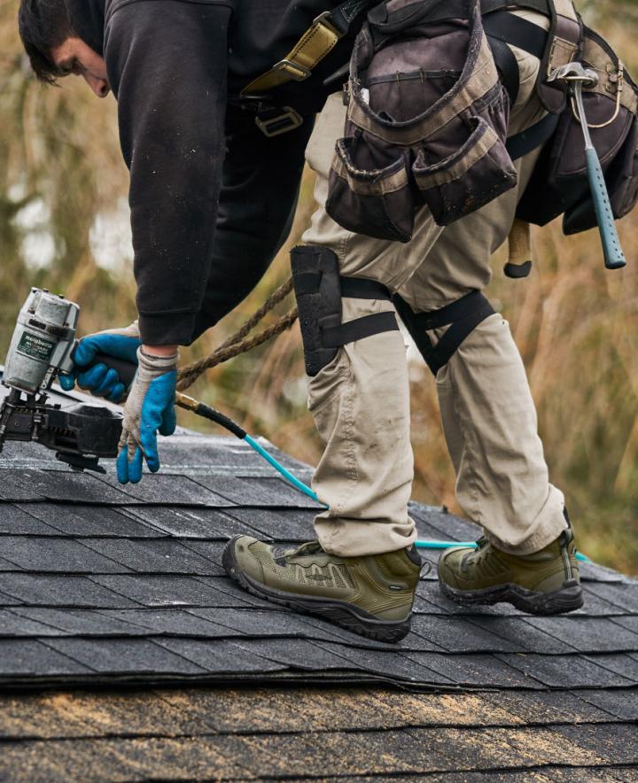 Olive Green Work Boots, Soft Toe - Reno Mid KBF WP | Men KEEN Boots