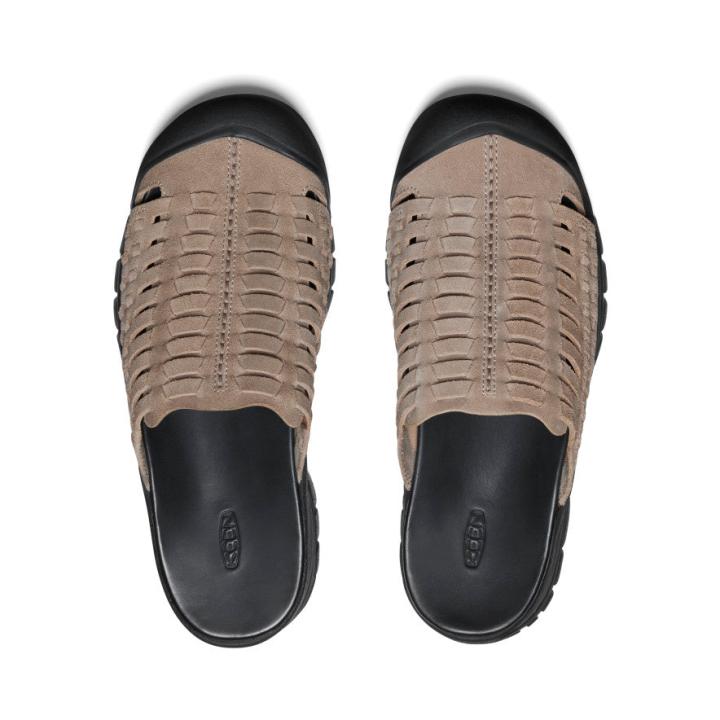 San Juan II Taupe Gray/Black Leather Sandal | Men KEEN Casual