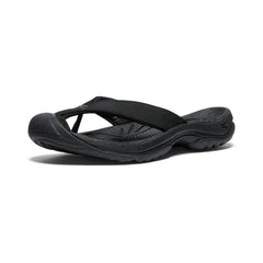 Waimea Black/Black Leather Flip-Flop | Women KEEN Slip-Ons