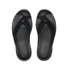 Waimea Black/Black Leather Flip-Flop | Women KEEN Slip-Ons