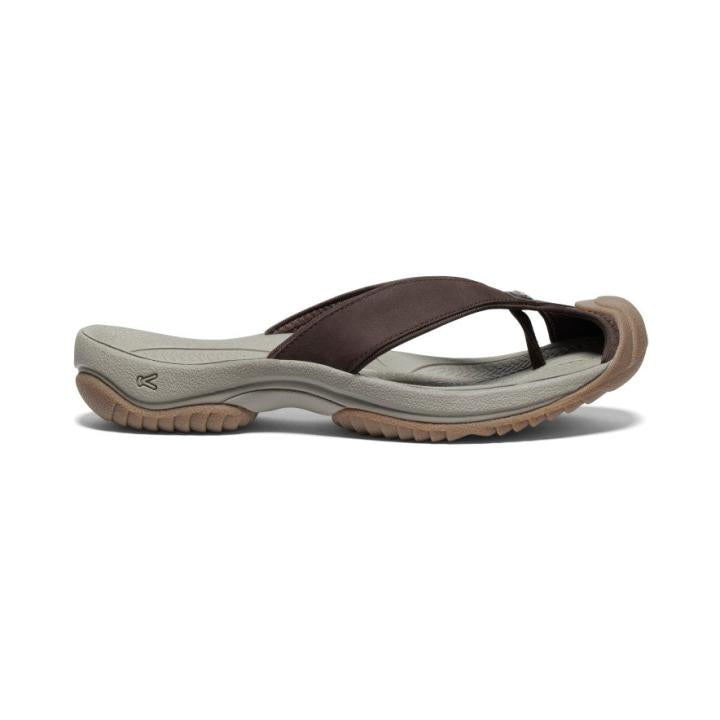 Waimea Java/Plaza Taupe Leather Flip-Flop | Men KEEN Sandals