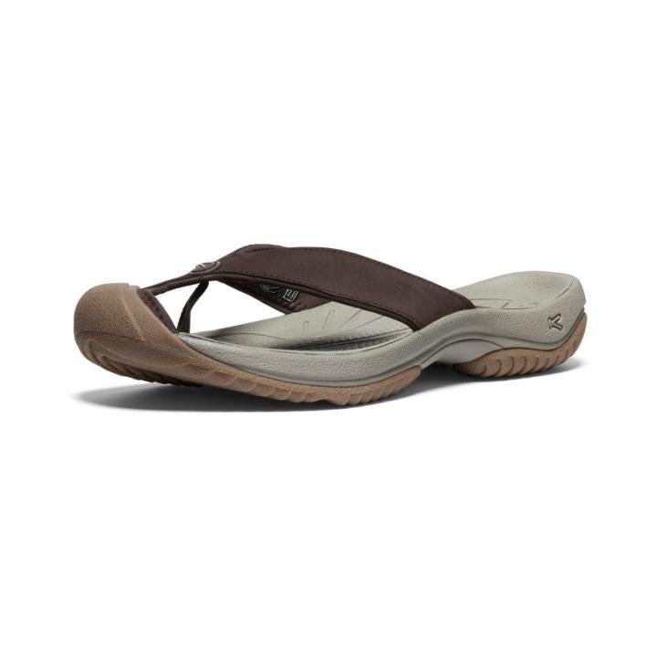 Waimea Java/Plaza Taupe Leather Flip-Flop | Men KEEN Sandals