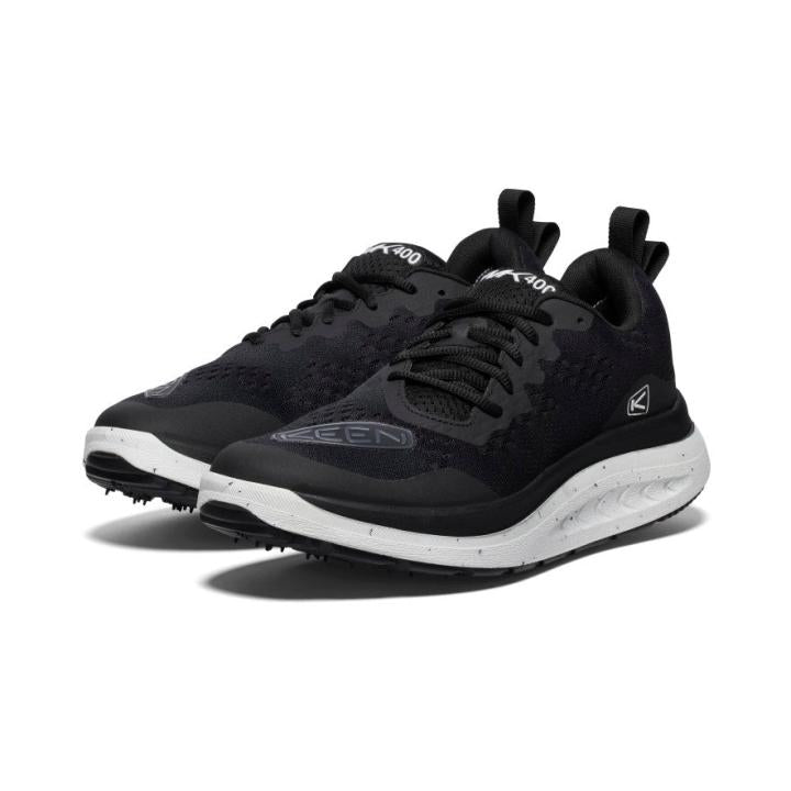 WK400 Black/White Leather Walking Shoe | Men KEEN Shoes