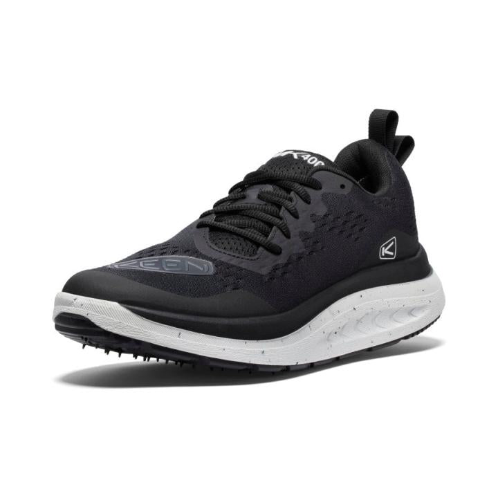 WK400 Black/White Leather Walking Shoe | Men KEEN Shoes