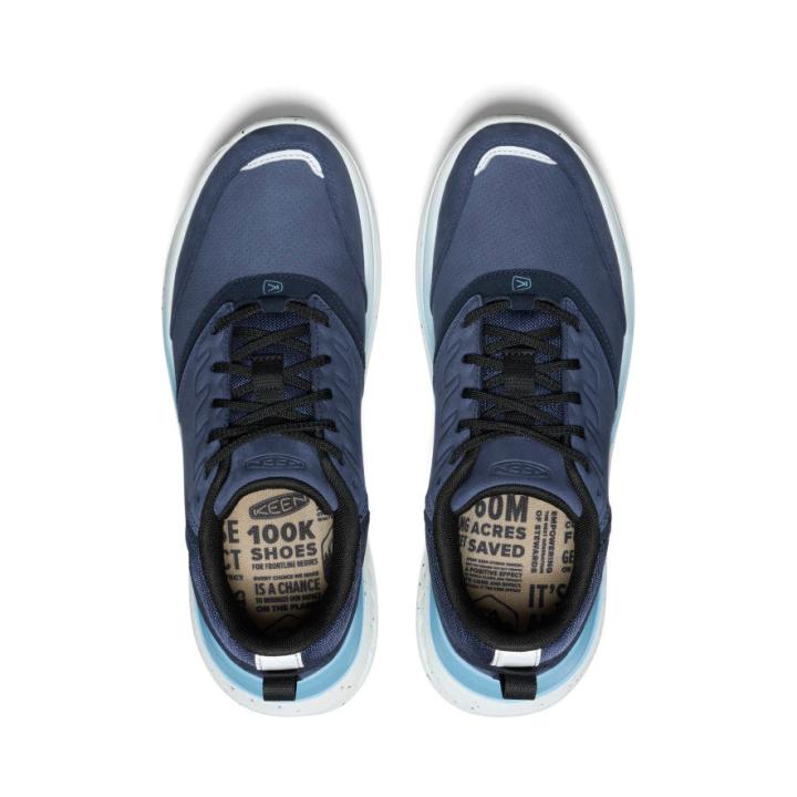 WK400 Leather Blue Leather Walking Shoe | Men KEEN Shoes