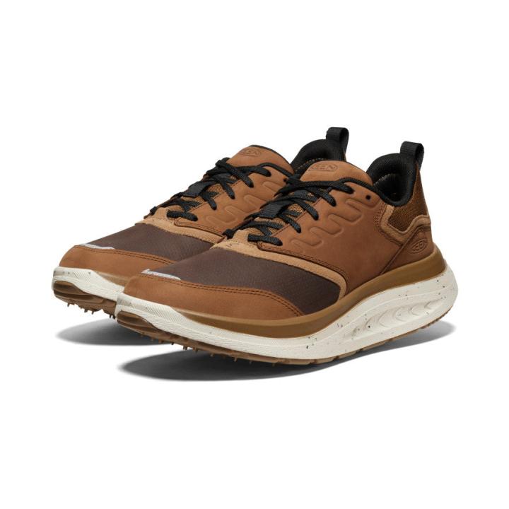 WK400 Leather Brown Leather Walking Shoe | Men KEEN Shoes